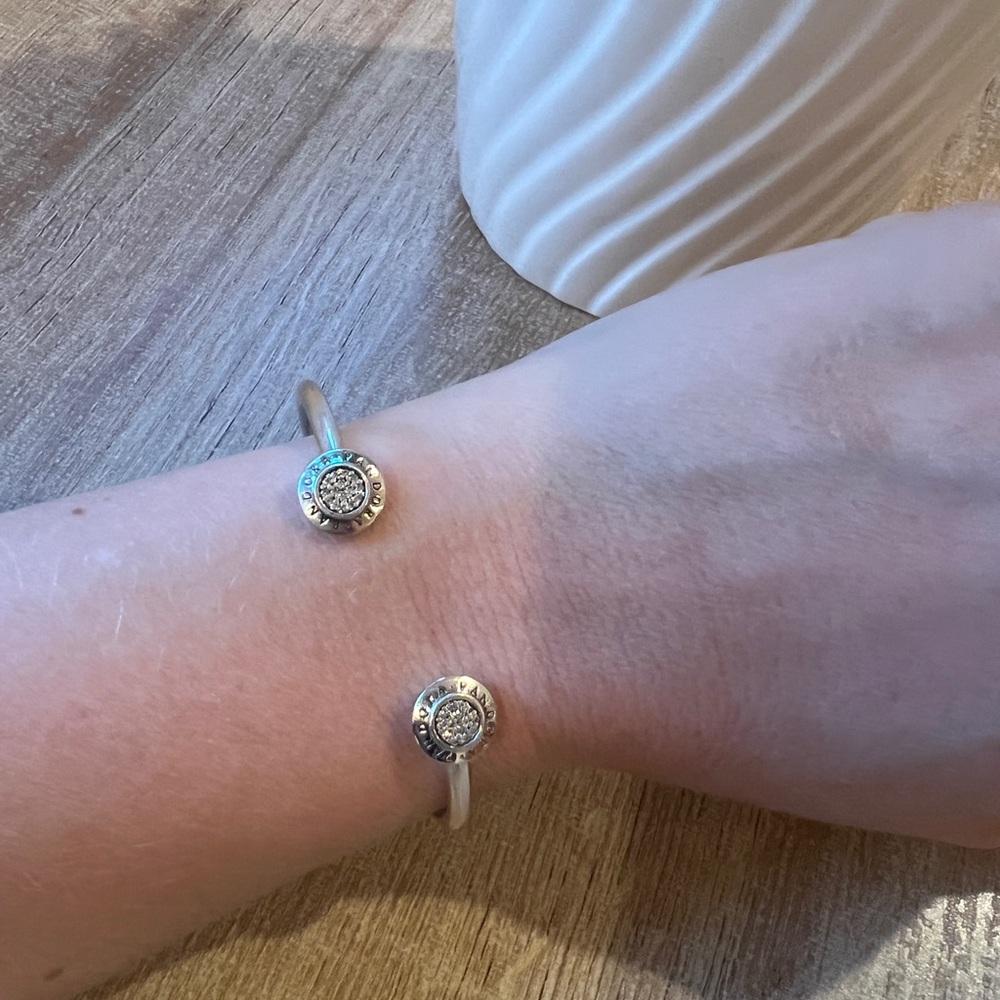 Pandora Signature Bracelet Open Bangle - image 1